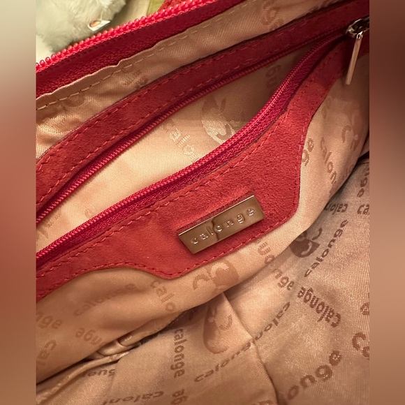 CALONGE suede leather woven Shoulder Bag - Picture 2 of 2